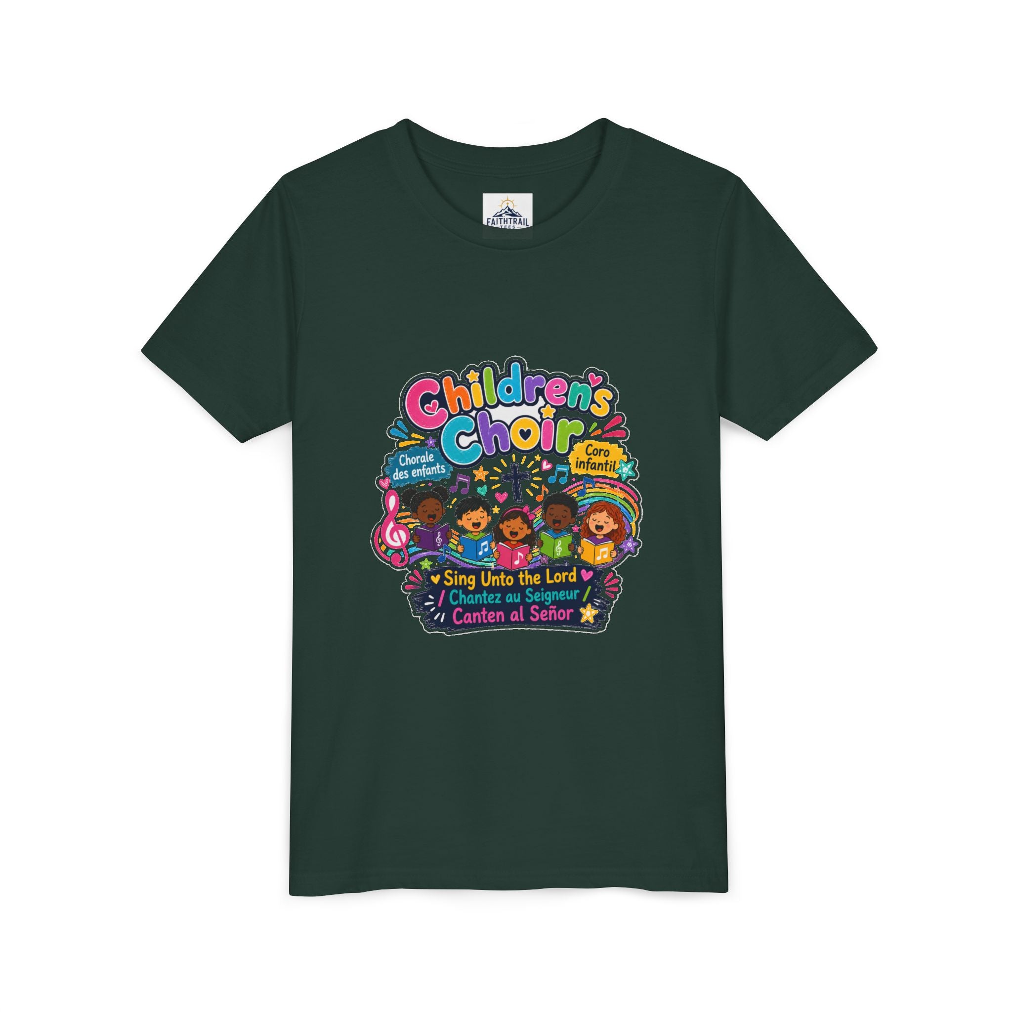 Children's Choir Youth Tee — Colorful 'Children's Choir' Gospel Music Shirt for Kids