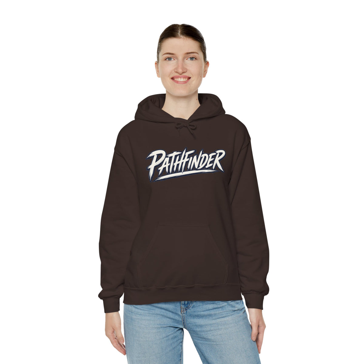 Pathfinder Graphic Hoodie — Retro Script Logo Pullover