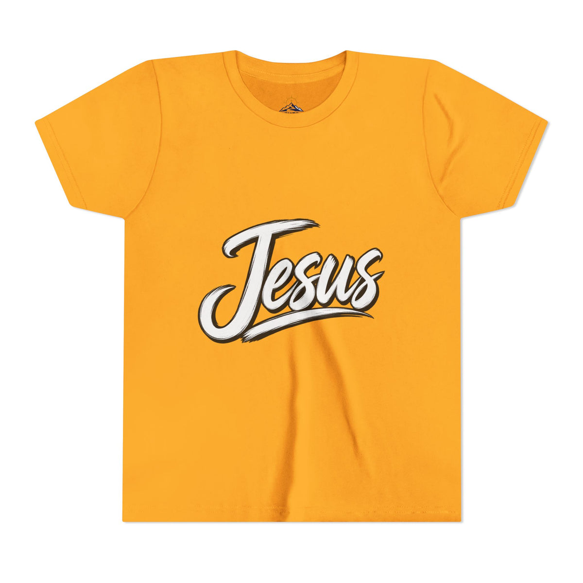 Youth Tee — 'Jesus' Script Graphic Christian Kids Shirt