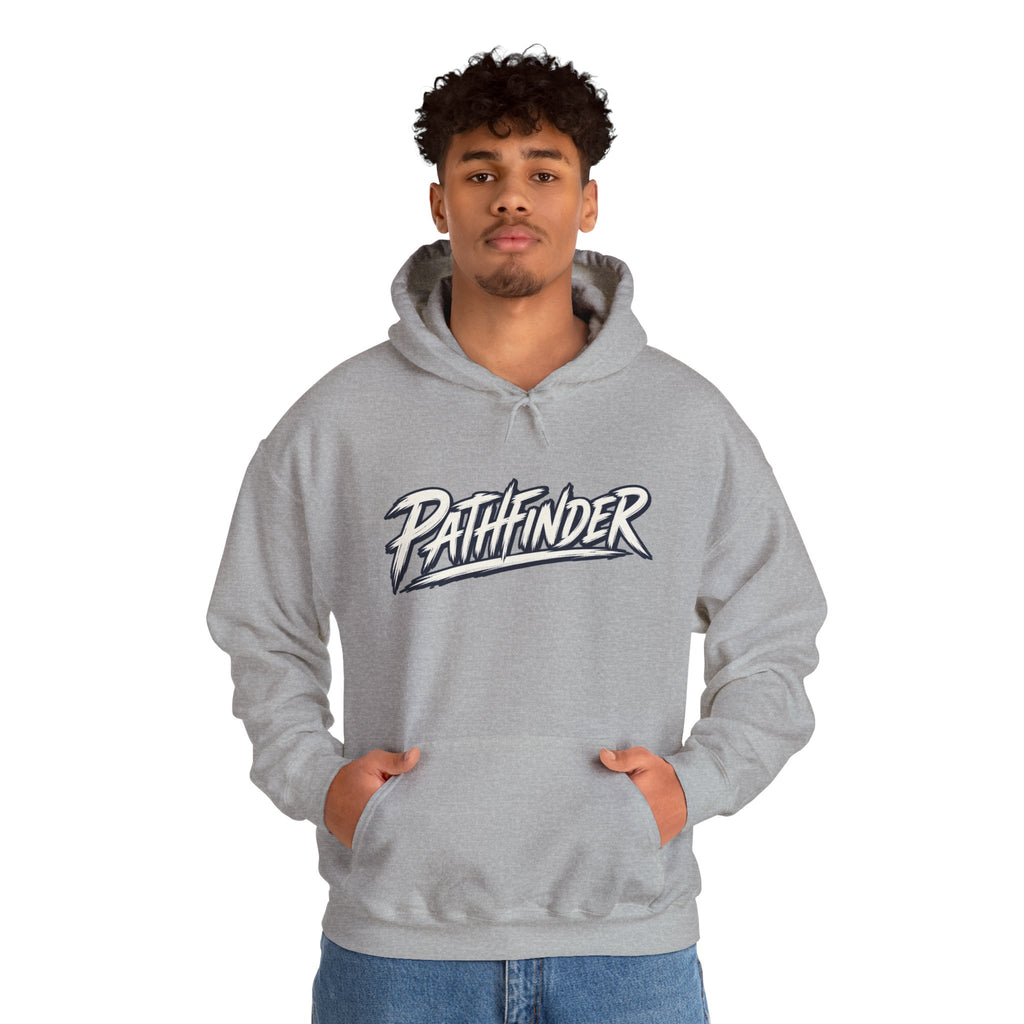 Pathfinder Graphic Hoodie — Retro Script Logo Pullover