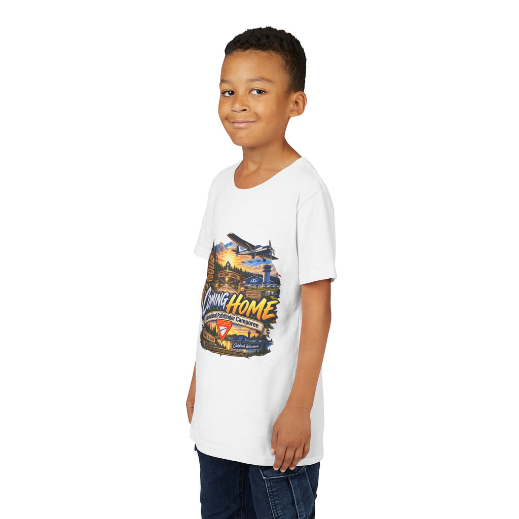 International Pathfinder Camporee - Stand Strong - Osh Kosh T-Shirt/Youth Tee — "Coming Home"