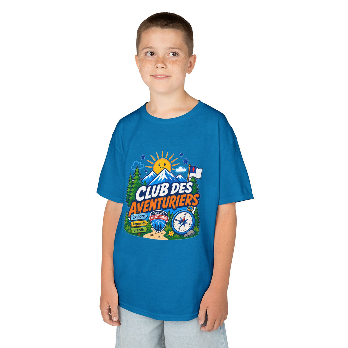 Club de Aventureros Camiseta (Niños) | Camping, Brújula y Sol