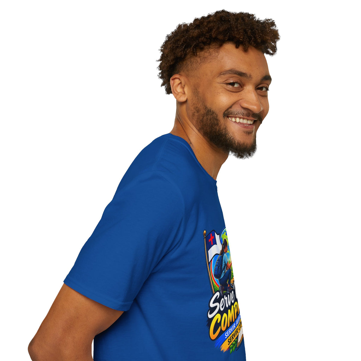 Serve With Compassion T-Shirt — Christian Faith-Based Volunteer Tee