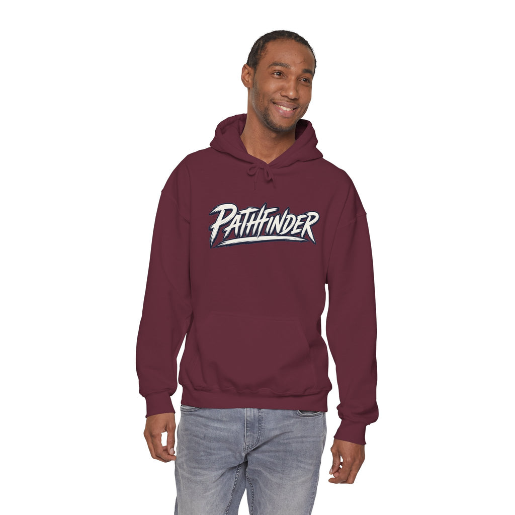Pathfinder Graphic Hoodie — Retro Script Logo Pullover