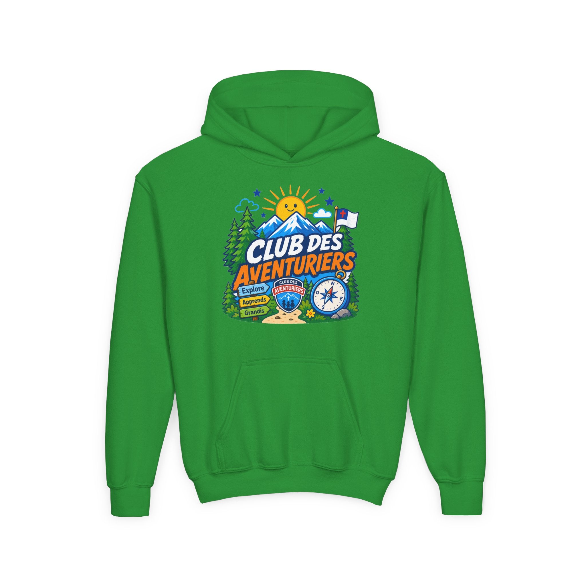 Club des Aventuriers Sweatshirt à Capuche (Enfants) | Design de Camping