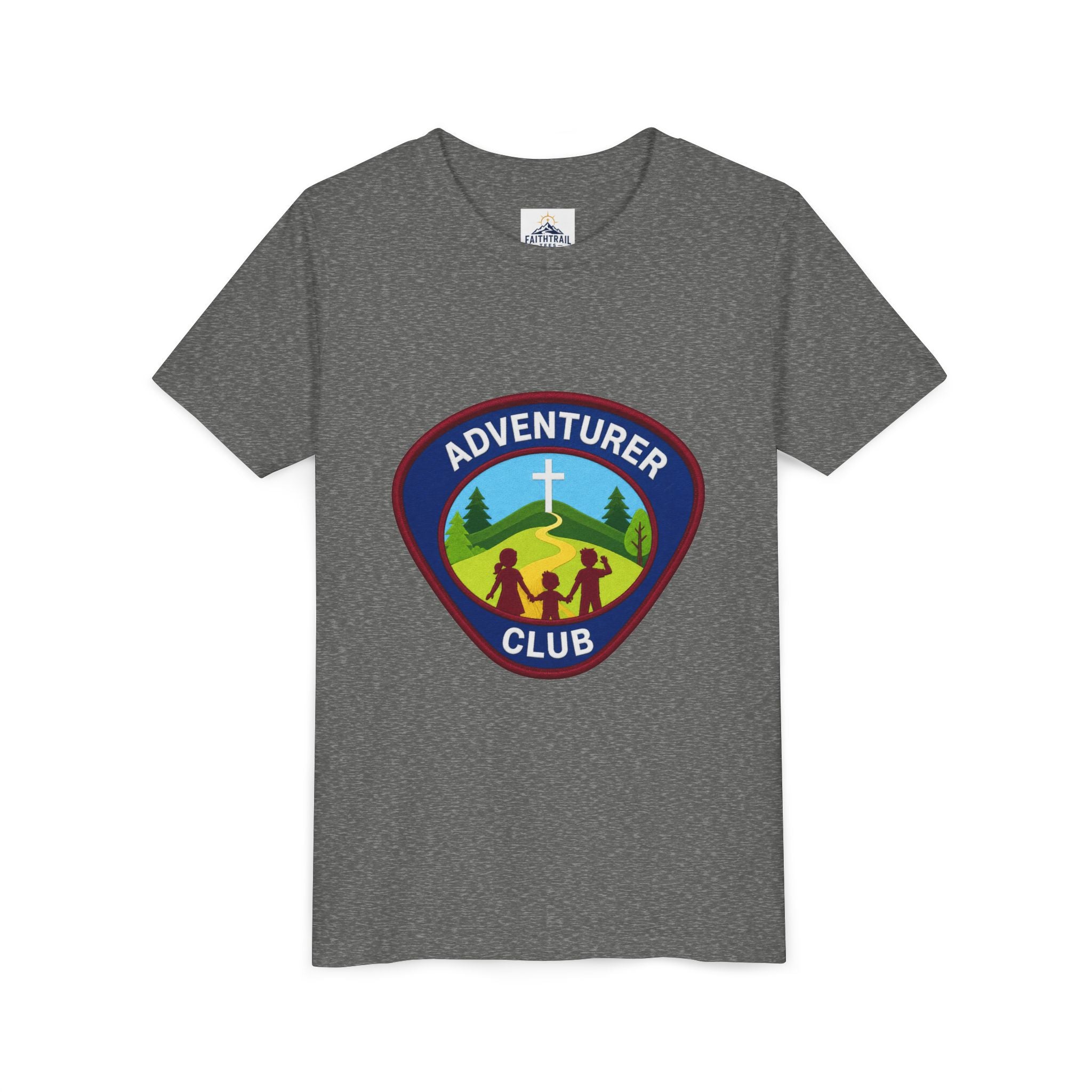 Adventurer Club Youth Tee – Christian Kids Outdoor Badge Shirt