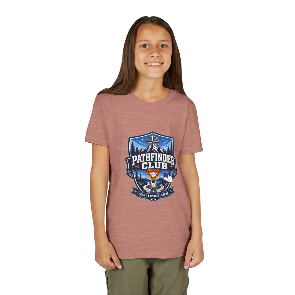 Conquistadores Camiseta para jóvenes | Camping Compass, Fogata, Pinos