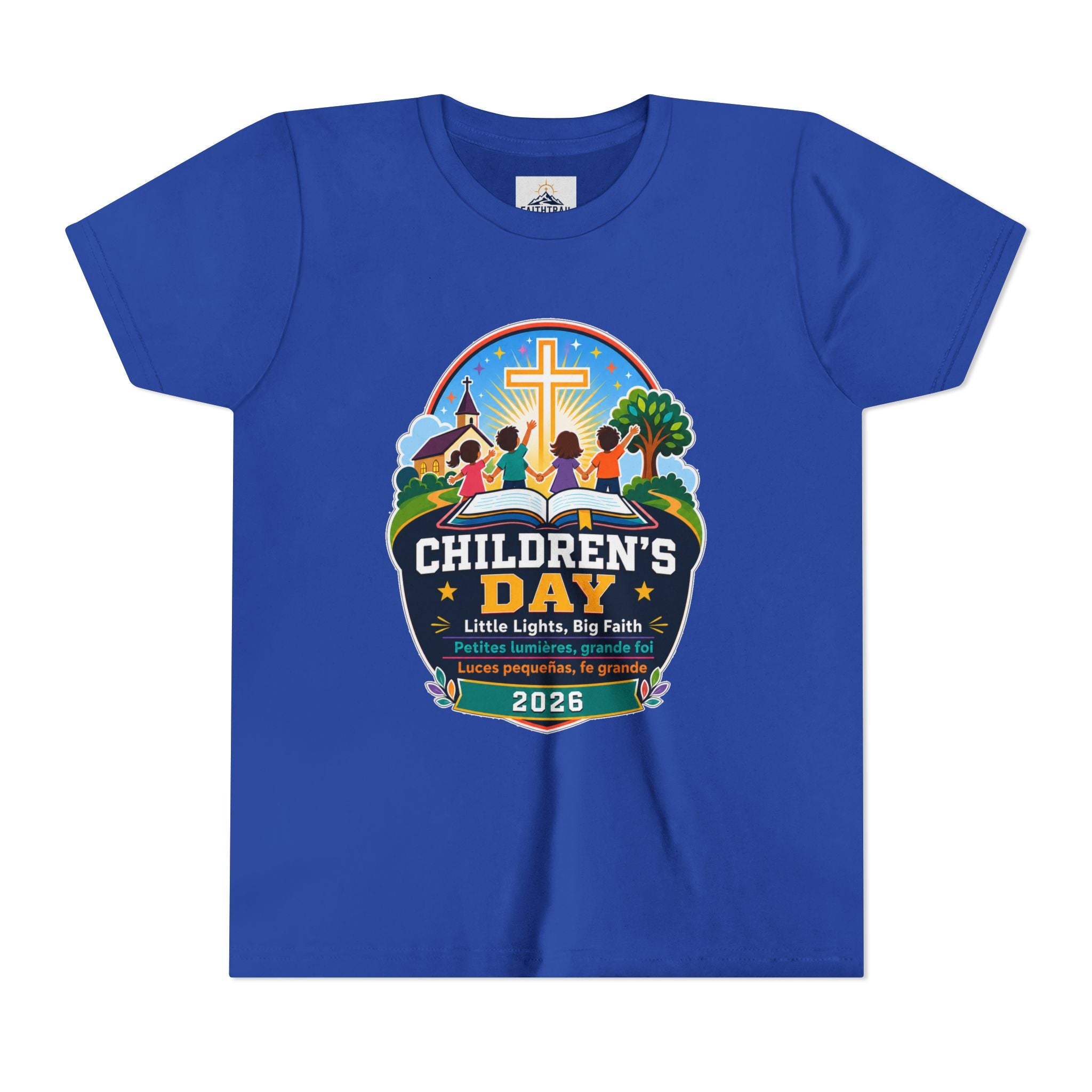 Children's Day Youth Tee – 'Little Lights, Big Faith' 2026 Church Kids T‑Shirt