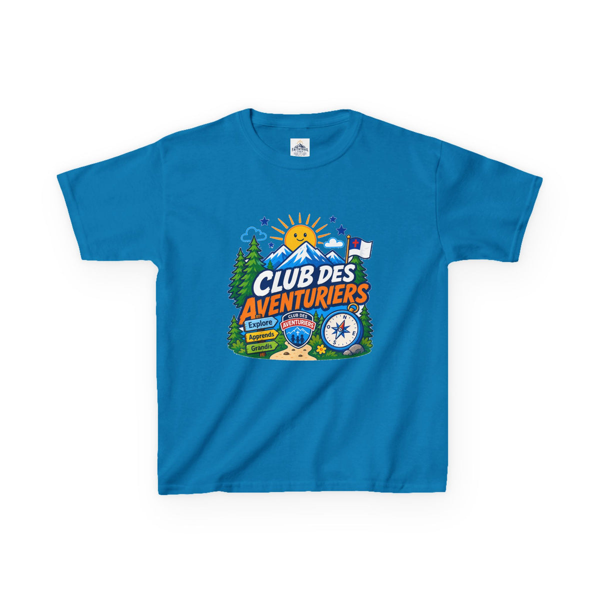 Club des Aventuriers T-Shirt (Enfants) | Boussole et Soleil de Camping