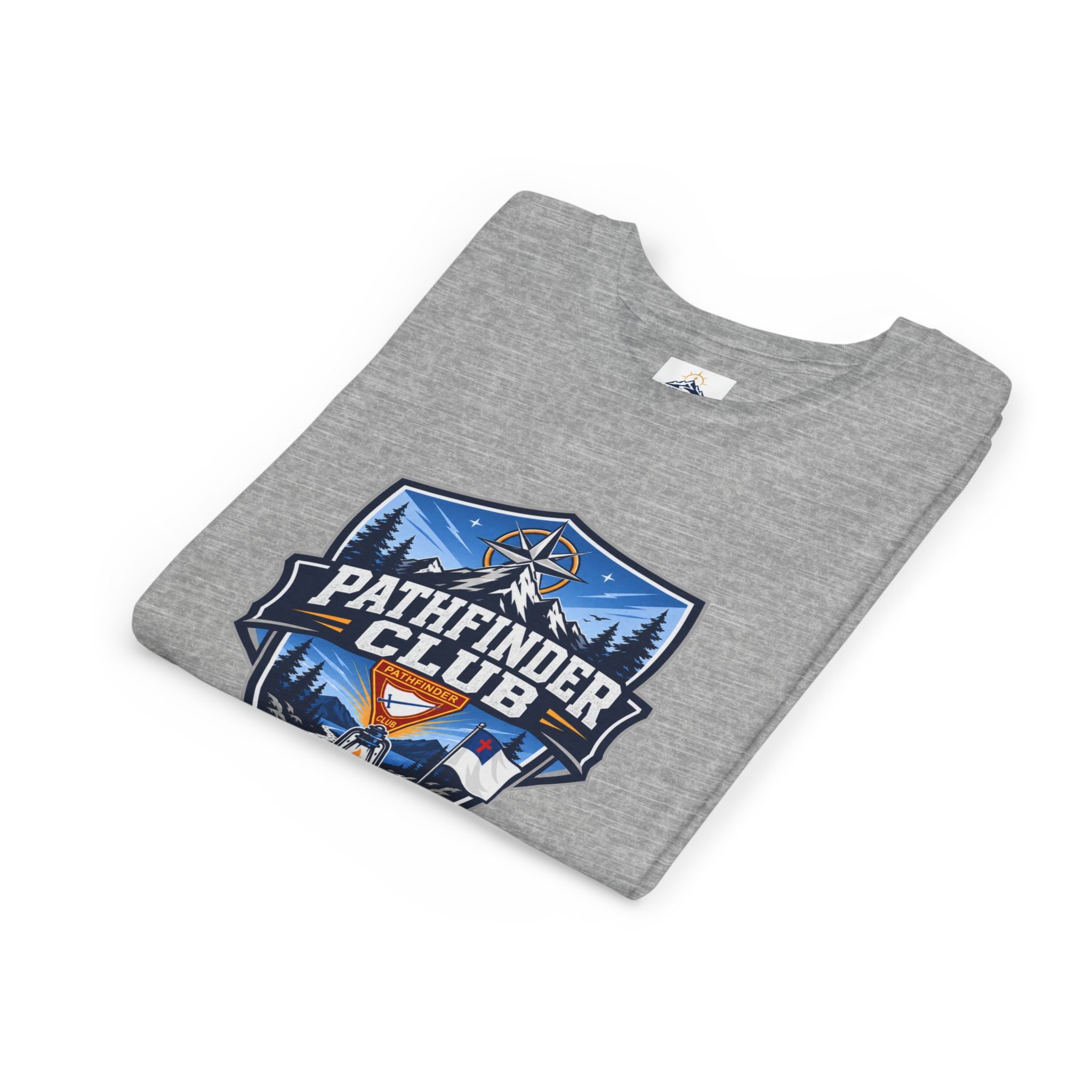 Conquistadores Camiseta para jóvenes | Camping Compass, Fogata, Pinos