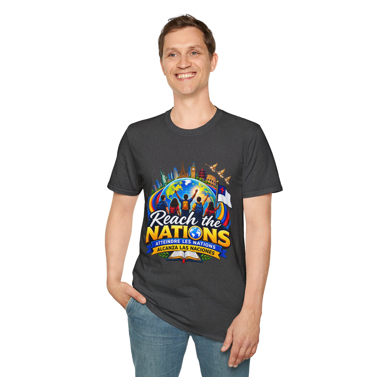 Reach the Nations T-Shirt — Global Missions Christian Outreach Tee