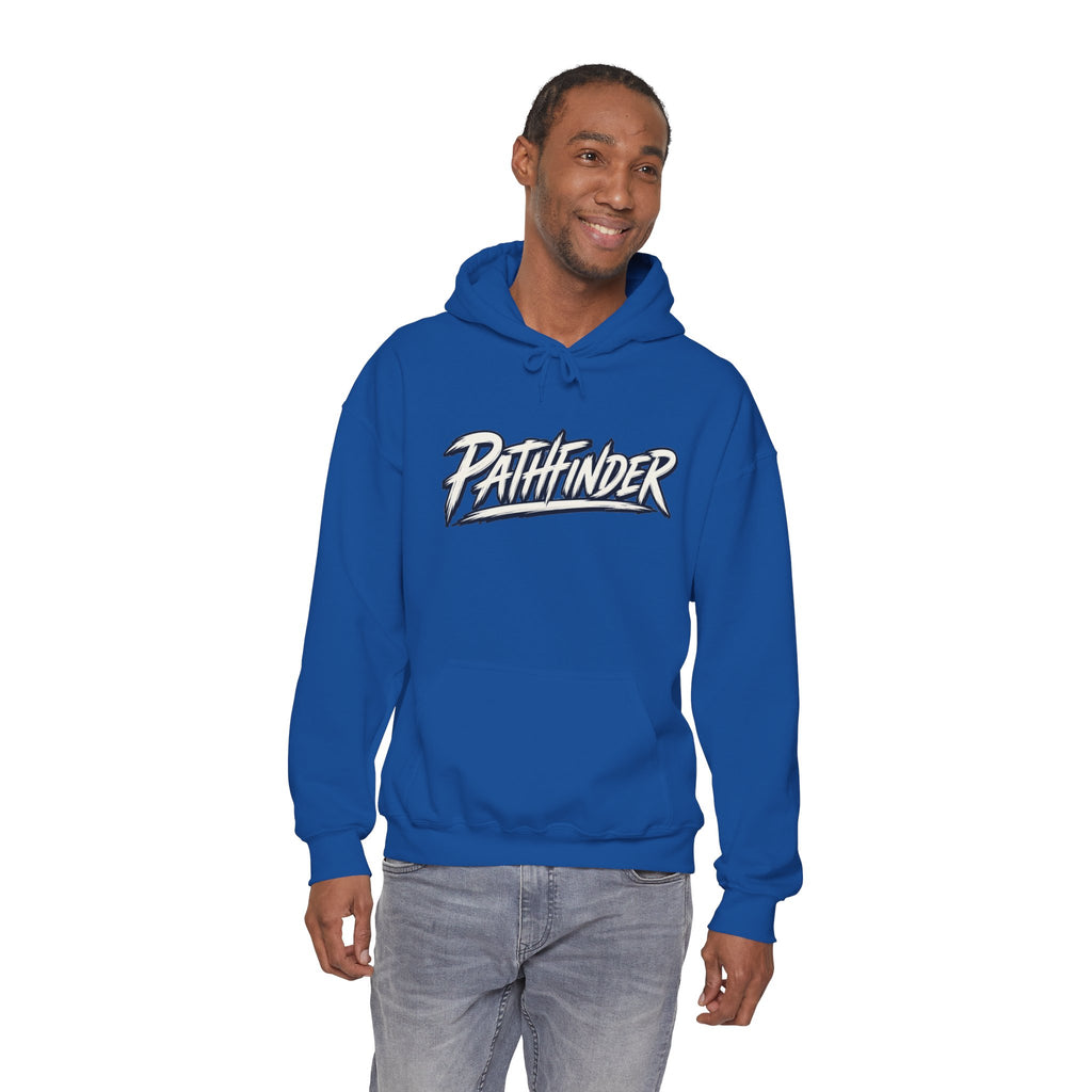 Pathfinder Graphic Hoodie — Retro Script Logo Pullover