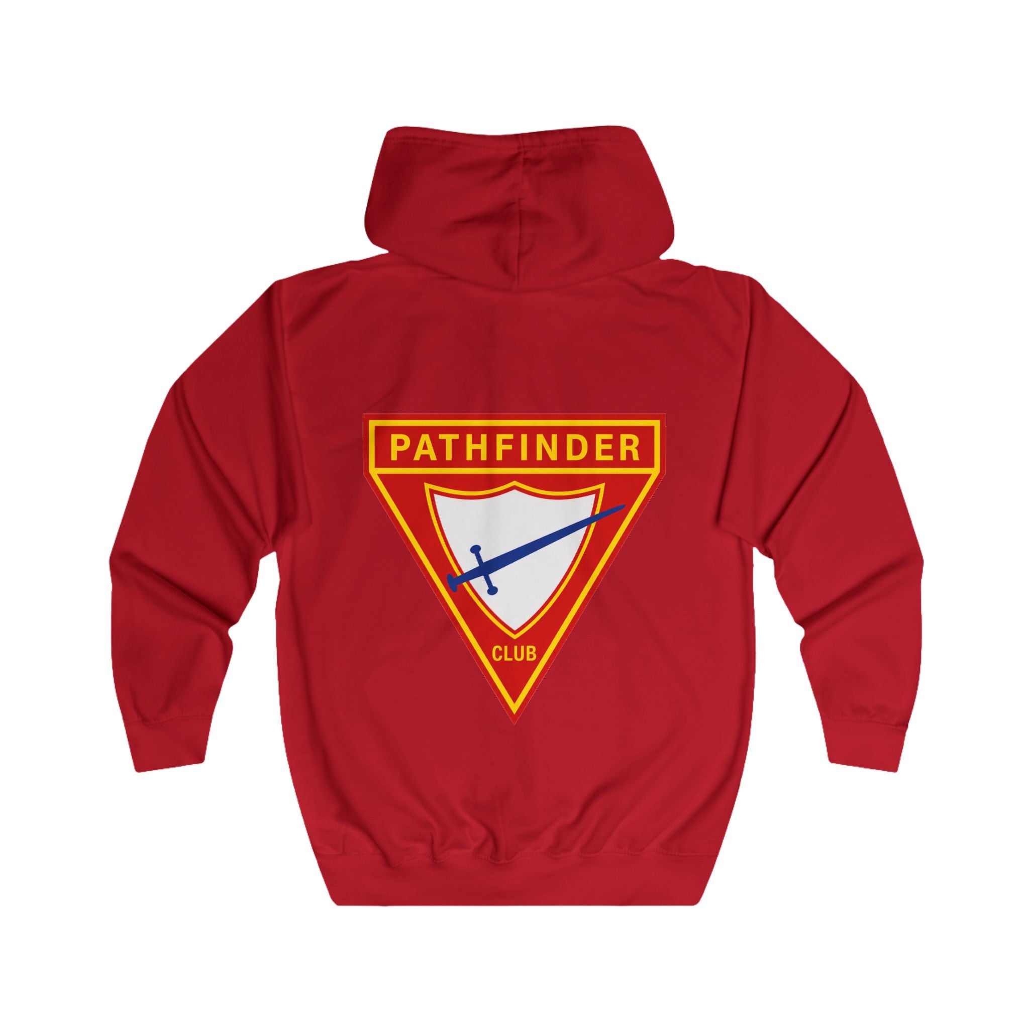 Pathfinder Club Zip Hoodie – Retro Shield Logo Hoodie