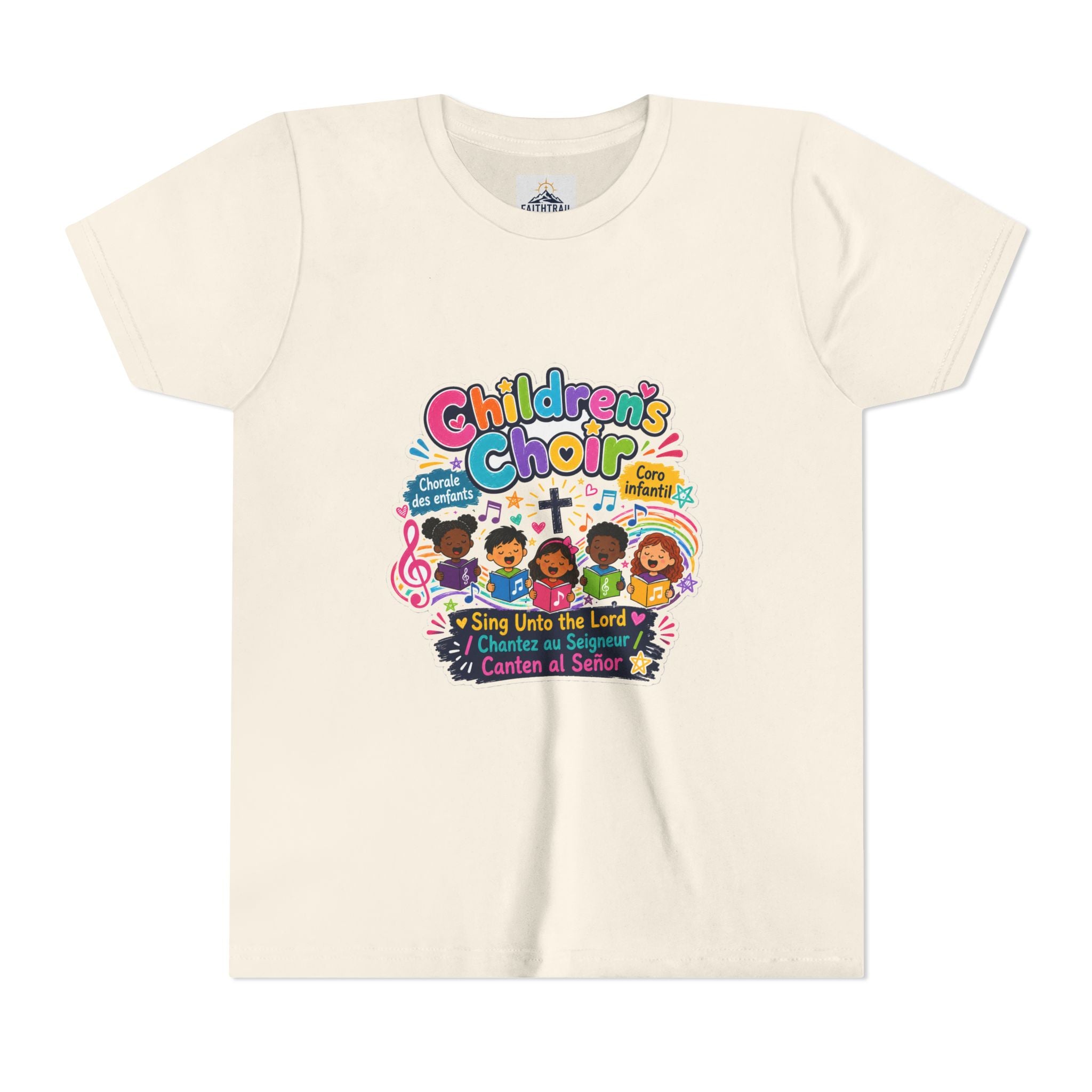 Children's Choir Youth Tee — Colorful 'Children's Choir' Gospel Music Shirt for Kids