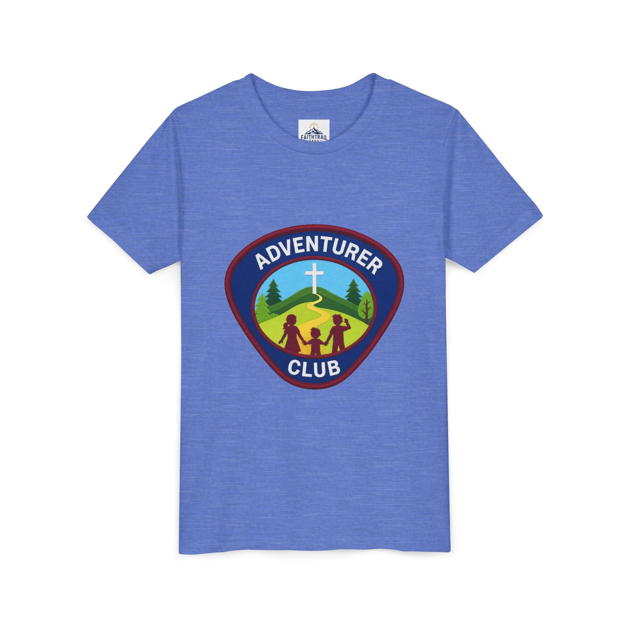 Adventurer Club Youth Tee – Christian Kids Outdoor Badge Shirt