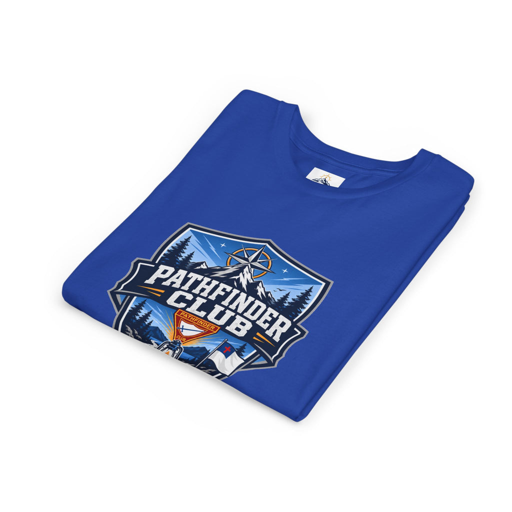 Conquistadores Camiseta para jóvenes | Camping Compass, Fogata, Pinos