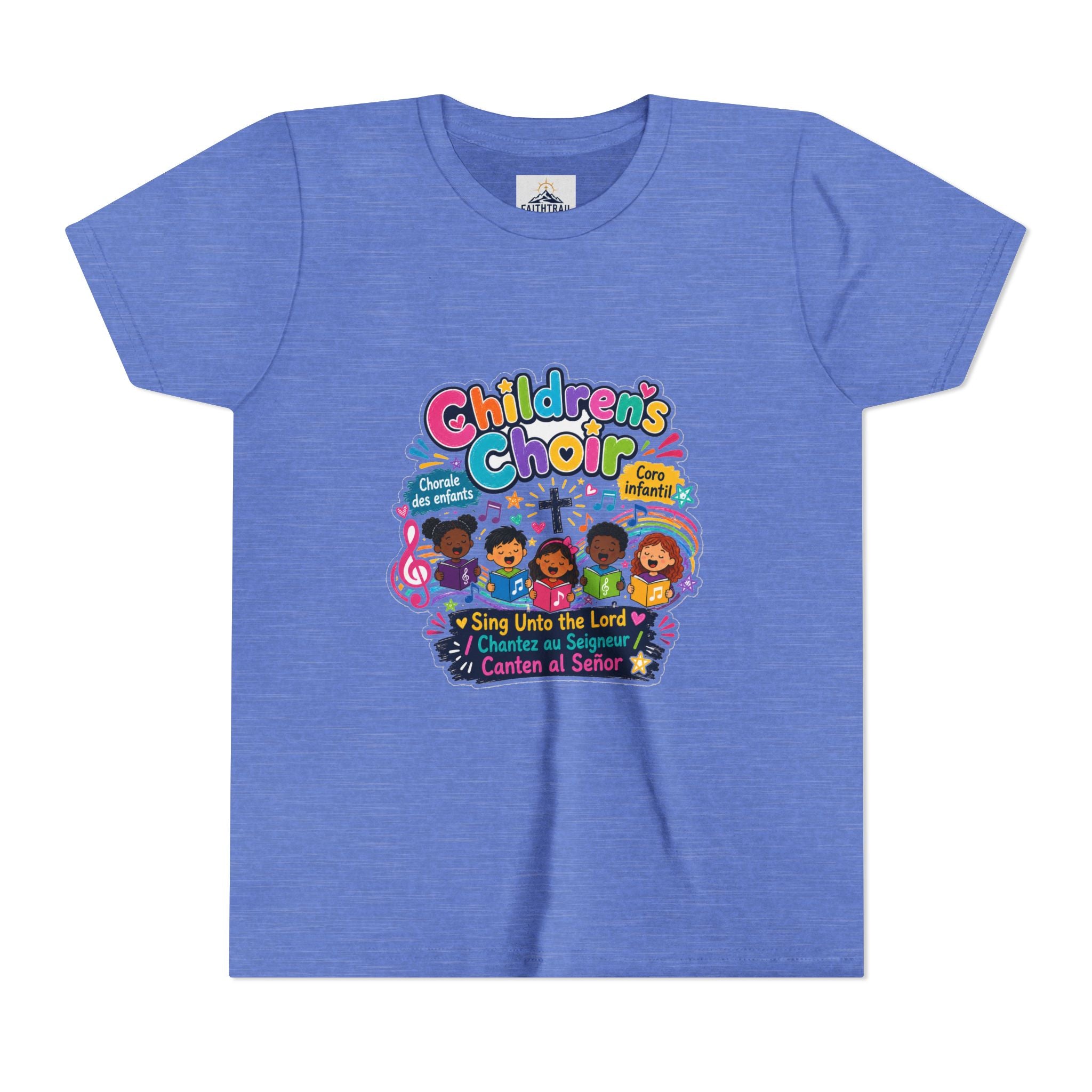 Children's Choir Youth Tee — Colorful 'Children's Choir' Gospel Music Shirt for Kids