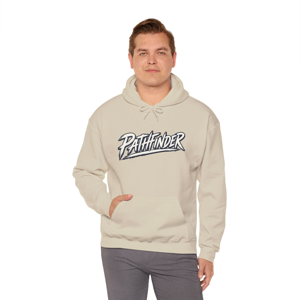 Pathfinder Graphic Hoodie — Retro Script Logo Pullover
