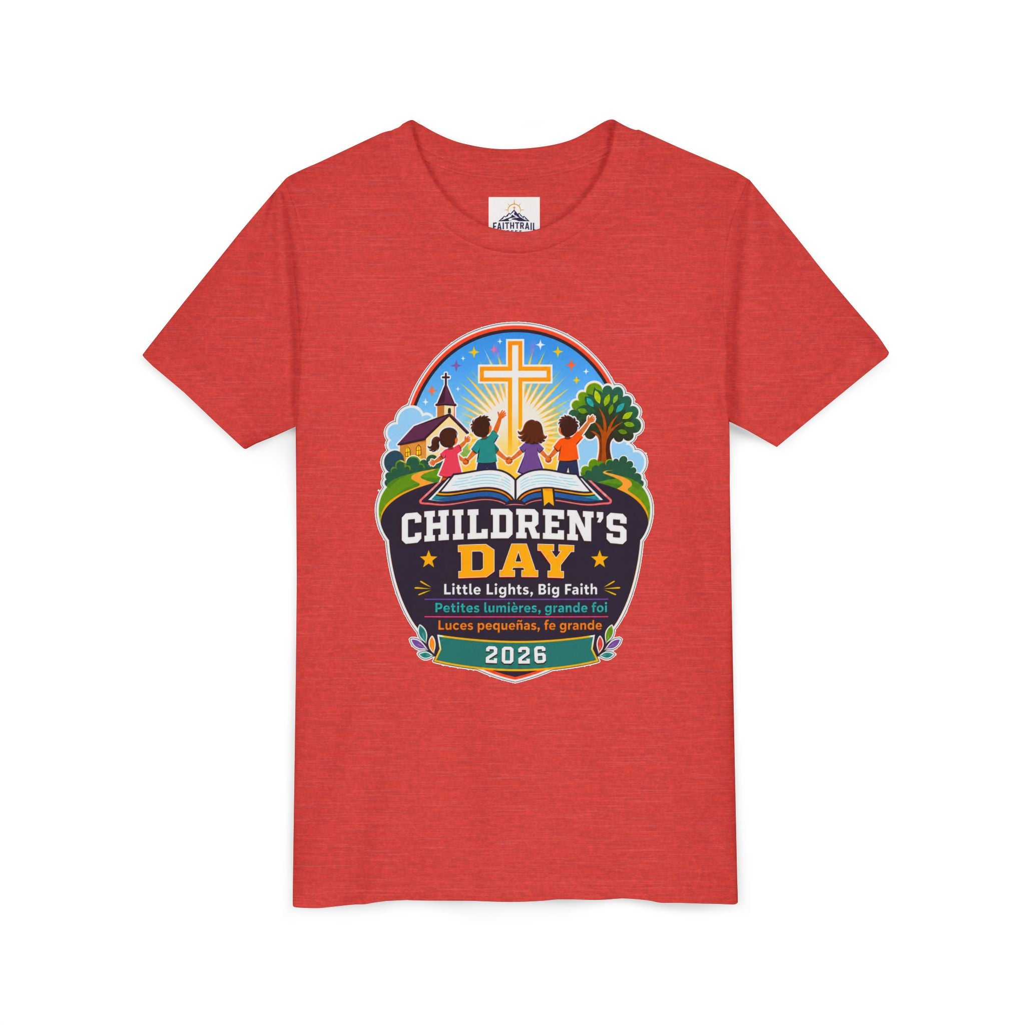 Children's Day Youth Tee – 'Little Lights, Big Faith' 2026 Church Kids T‑Shirt
