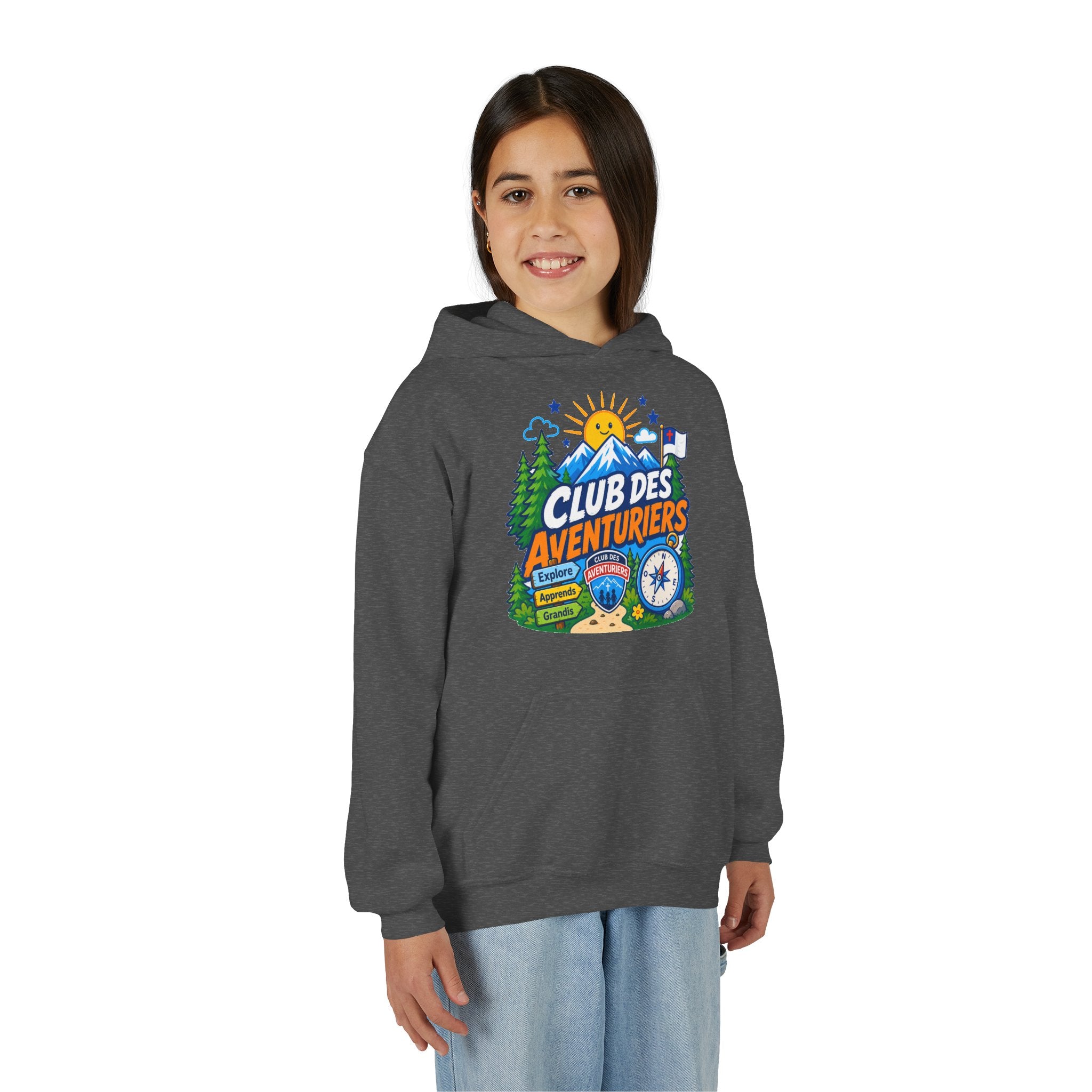 Club des Aventuriers Sweatshirt à Capuche (Enfants) | Design de Camping