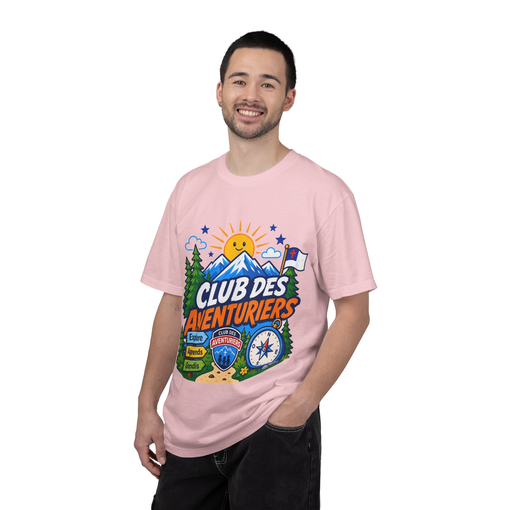 Club des Aventuriers T-Shirt Unisexe (Adultes) | Camping Boussole et Soleil