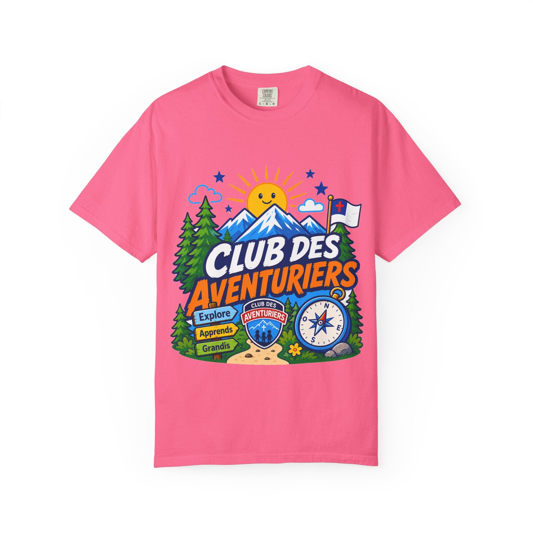 Club des Aventuriers T-Shirt Unisexe (Adultes) | Camping Boussole et Soleil