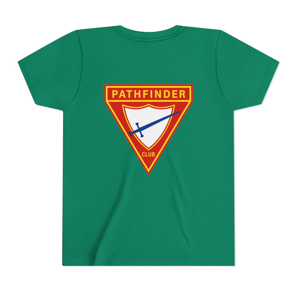 Pathfinder Club Youth Tee — Pathfinder Shield Emblem Short Sleeve Shirt