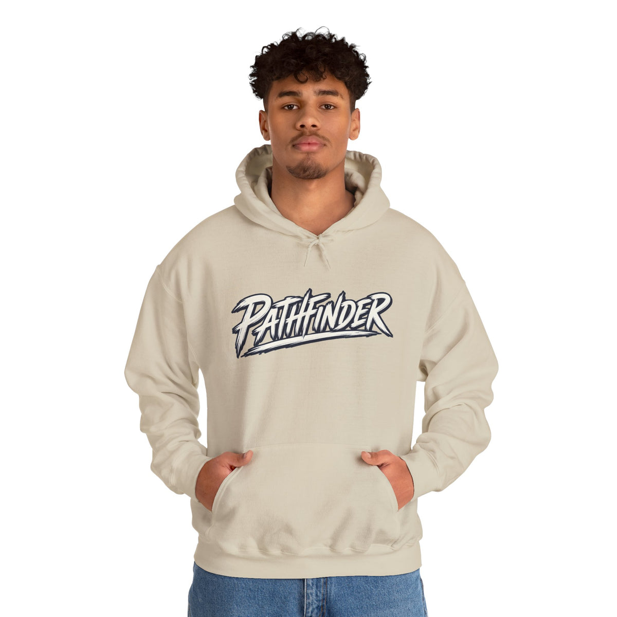 Pathfinder Graphic Hoodie — Retro Script Logo Pullover