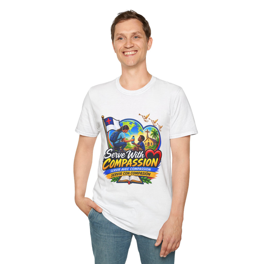 Serve With Compassion T-Shirt — Christian Faith-Based Volunteer Tee