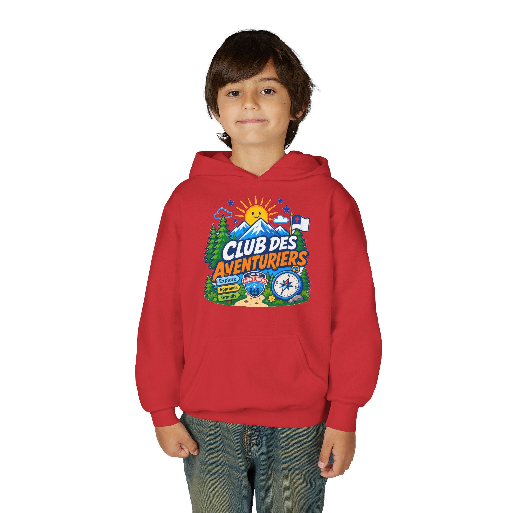 Club des Aventuriers Sweatshirt à Capuche (Enfants) | Design de Camping