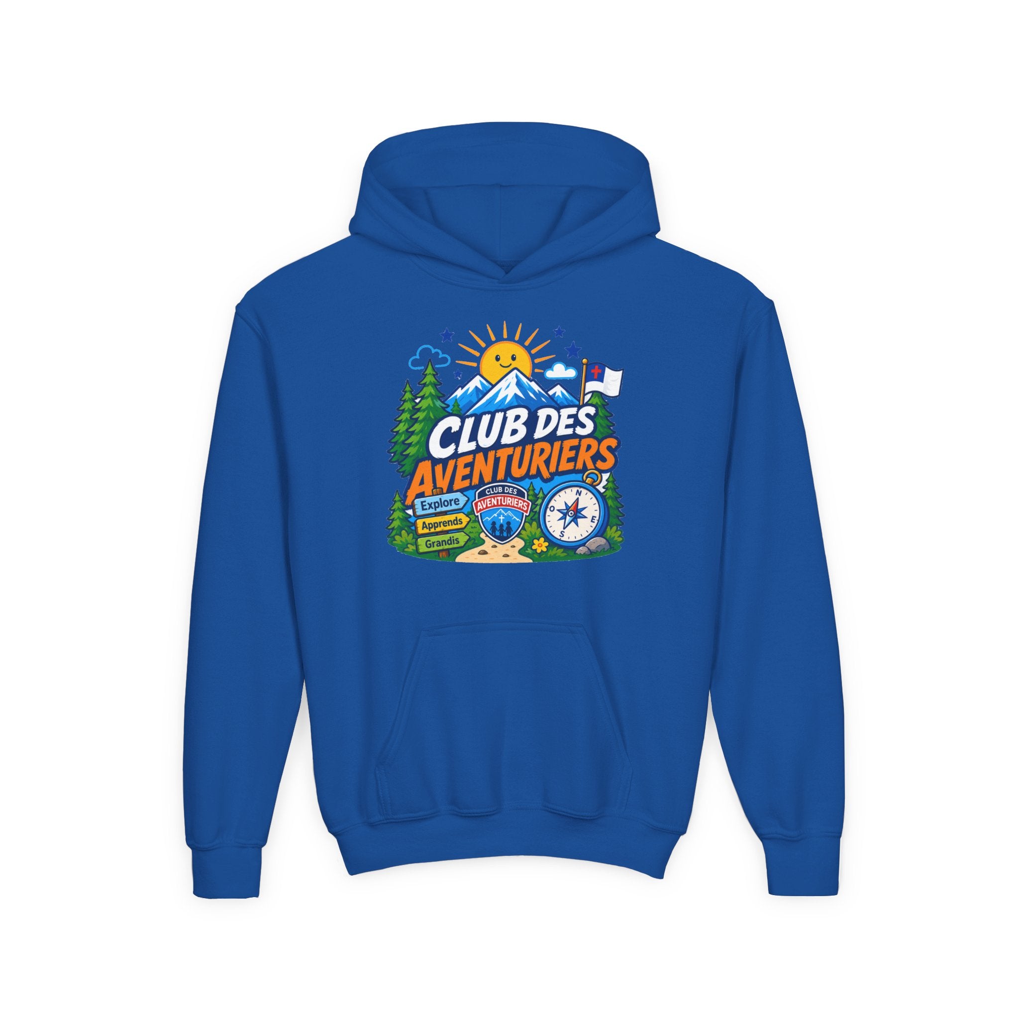 Club des Aventuriers Sweatshirt à Capuche (Enfants) | Design de Camping