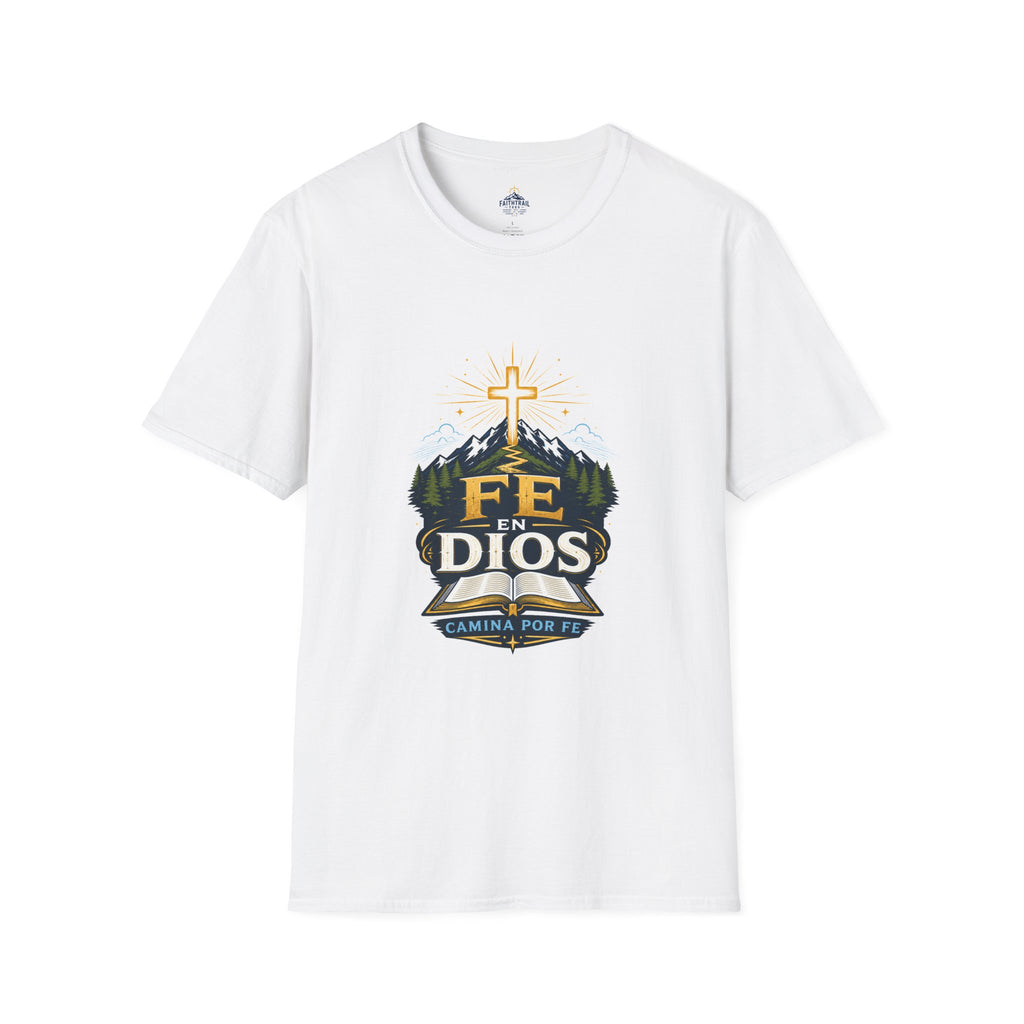 Camiseta — "Fe En Dios" Cross Mountain Christian Tee