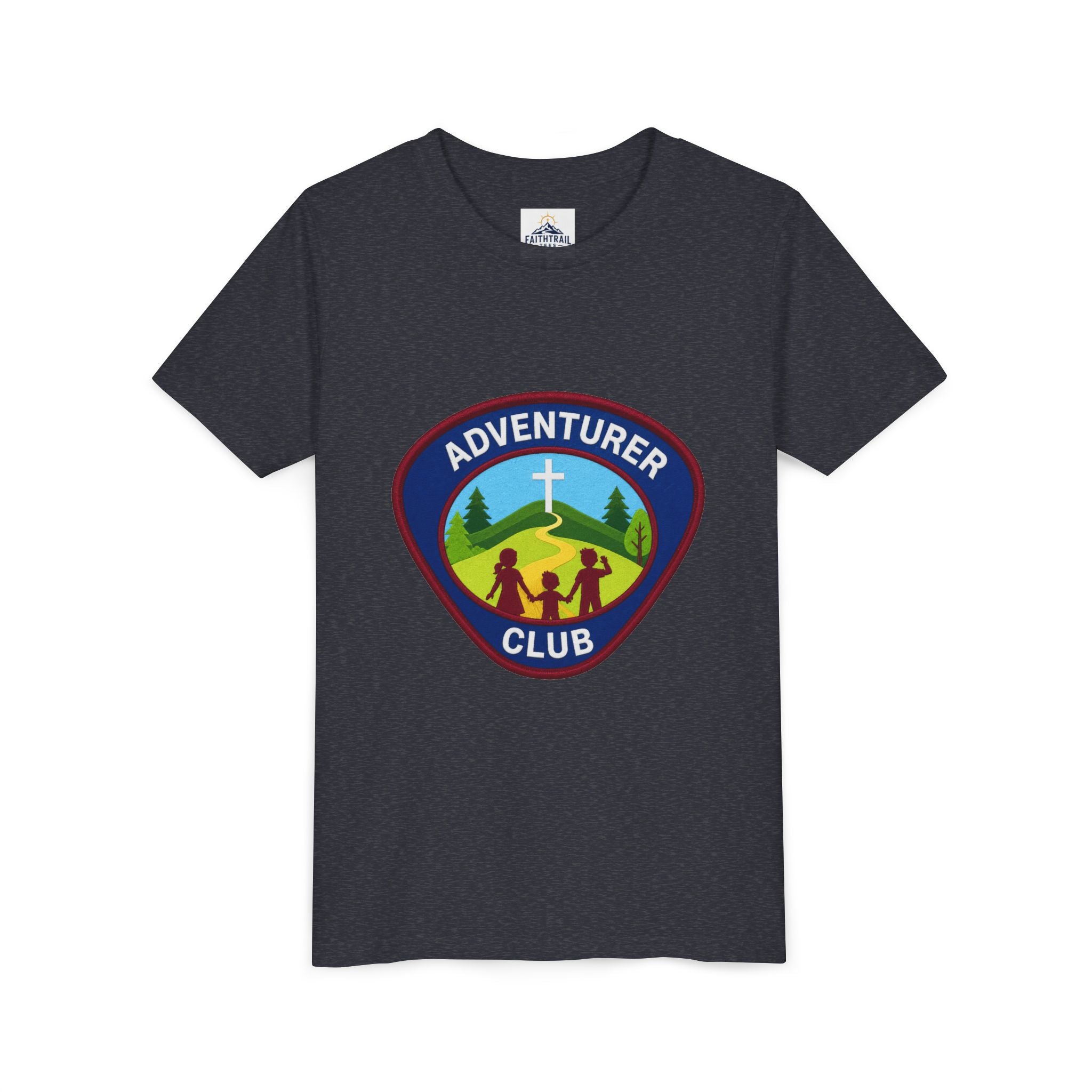 Adventurer Club Youth Tee – Christian Kids Outdoor Badge Shirt