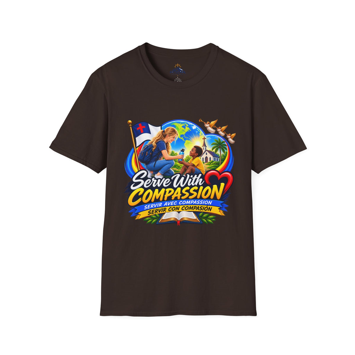 Serve With Compassion T-Shirt — Christian Volunteer Faith Tee