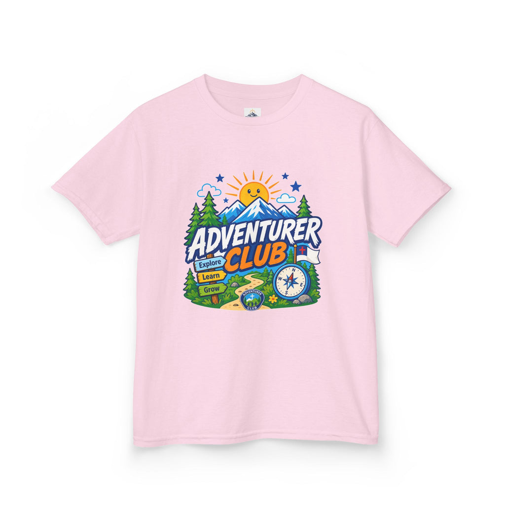 Adventurer Club Kids Tee | Camping Compass Sunrise Outdoors