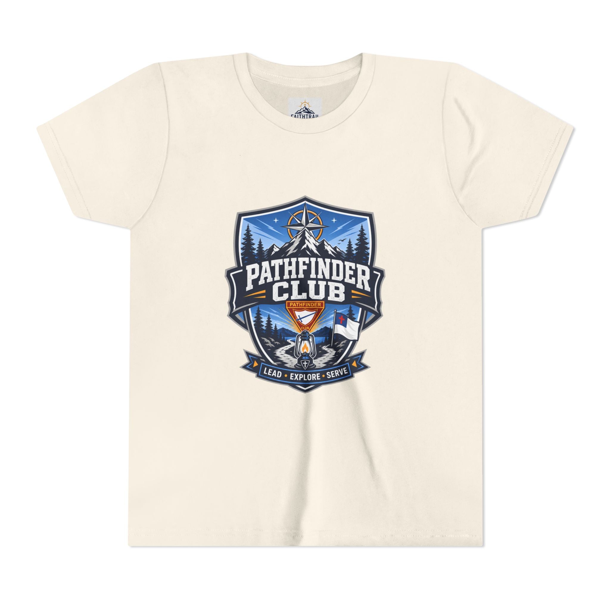 Conquistadores Camiseta para jóvenes | Camping Compass, Fogata, Pinos