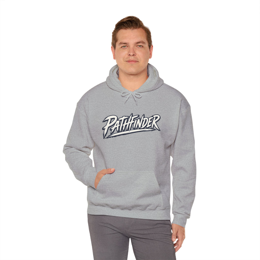 Pathfinder Graphic Hoodie — Retro Script Logo Pullover
