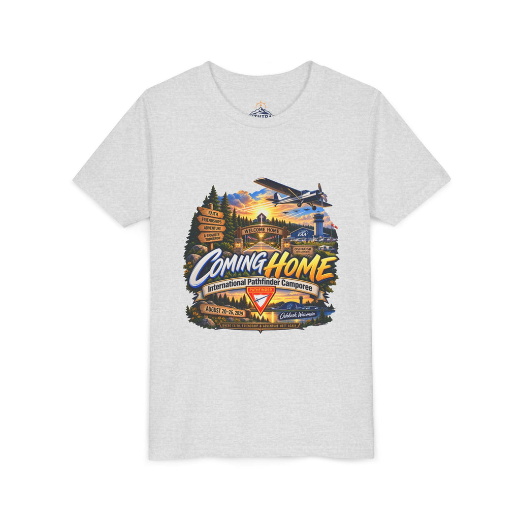 International Pathfinder Camporee - Stand Strong - Osh Kosh T-Shirt/Youth Tee — "Coming Home"