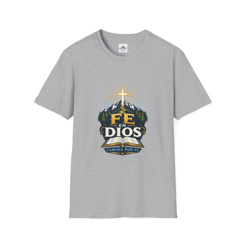 Camiseta — "Fe En Dios" Cross Mountain Christian Tee