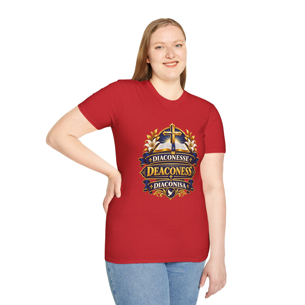 Deaconess Emblem T-Shirt — Faith-Based Christian Church Shirt