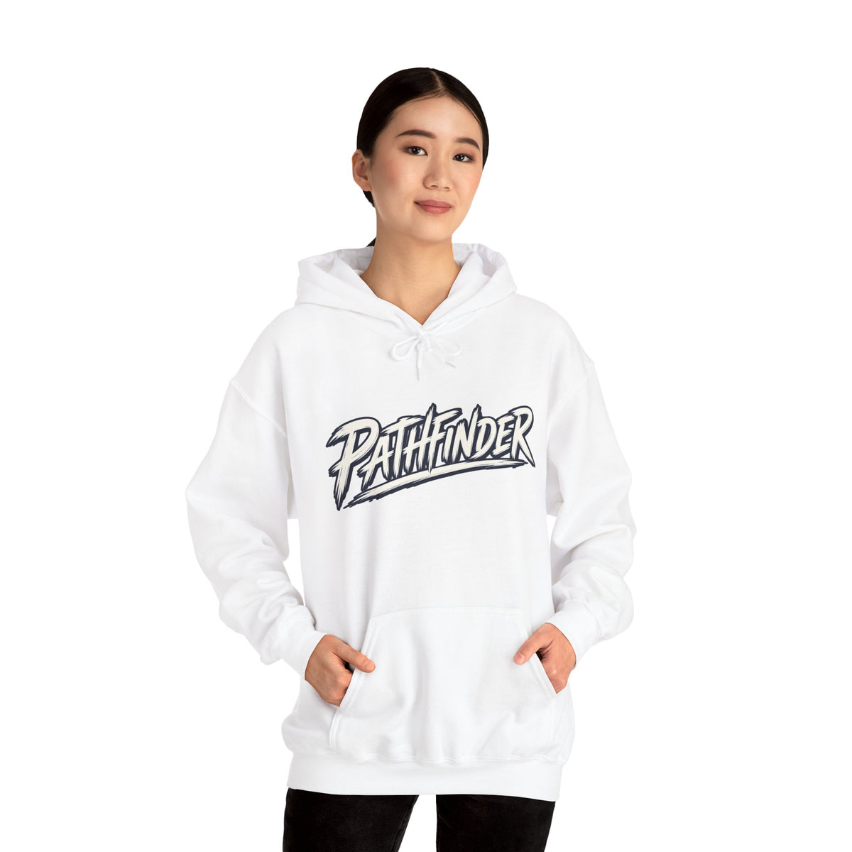 Pathfinder Graphic Hoodie — Retro Script Logo Pullover