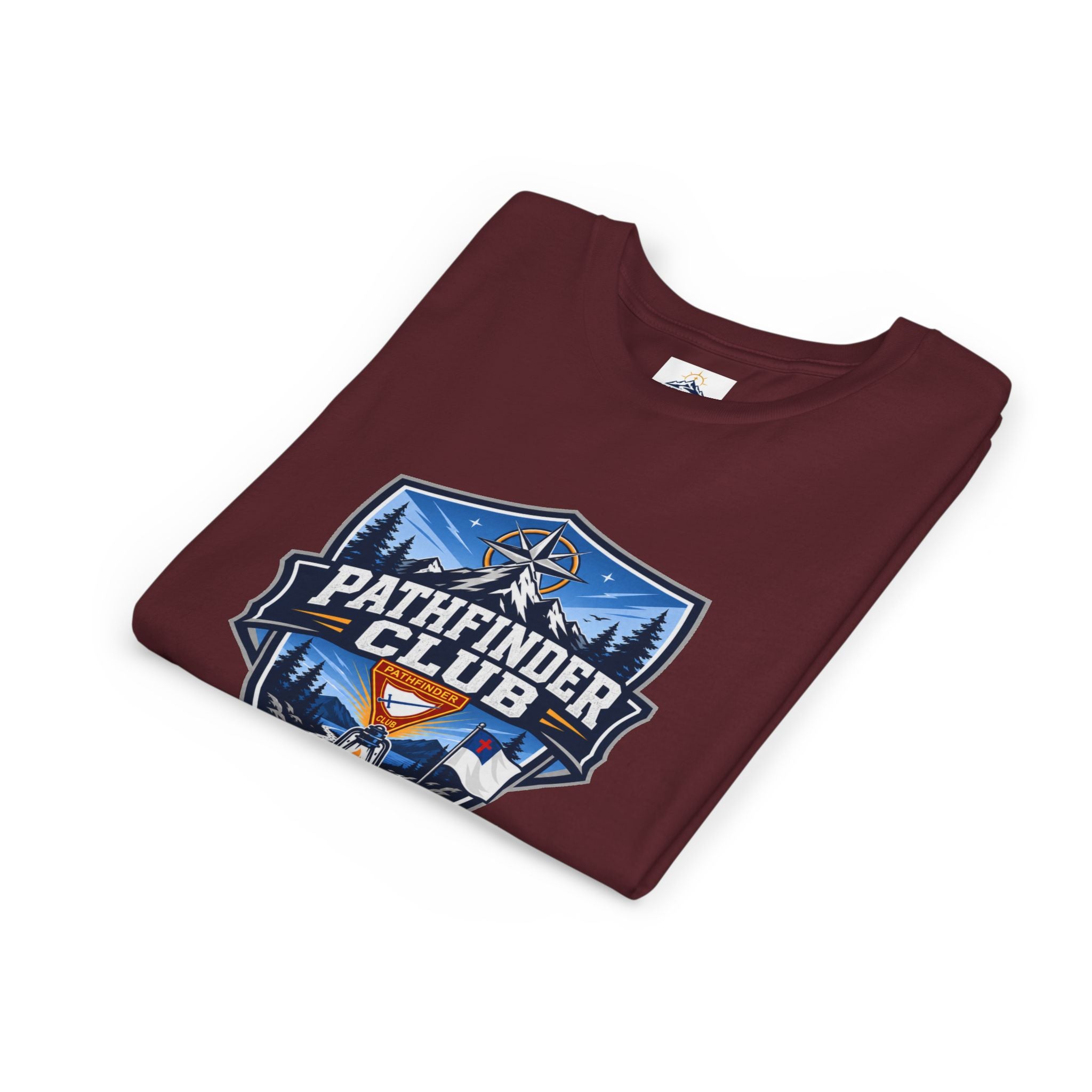Conquistadores Camiseta para jóvenes | Camping Compass, Fogata, Pinos
