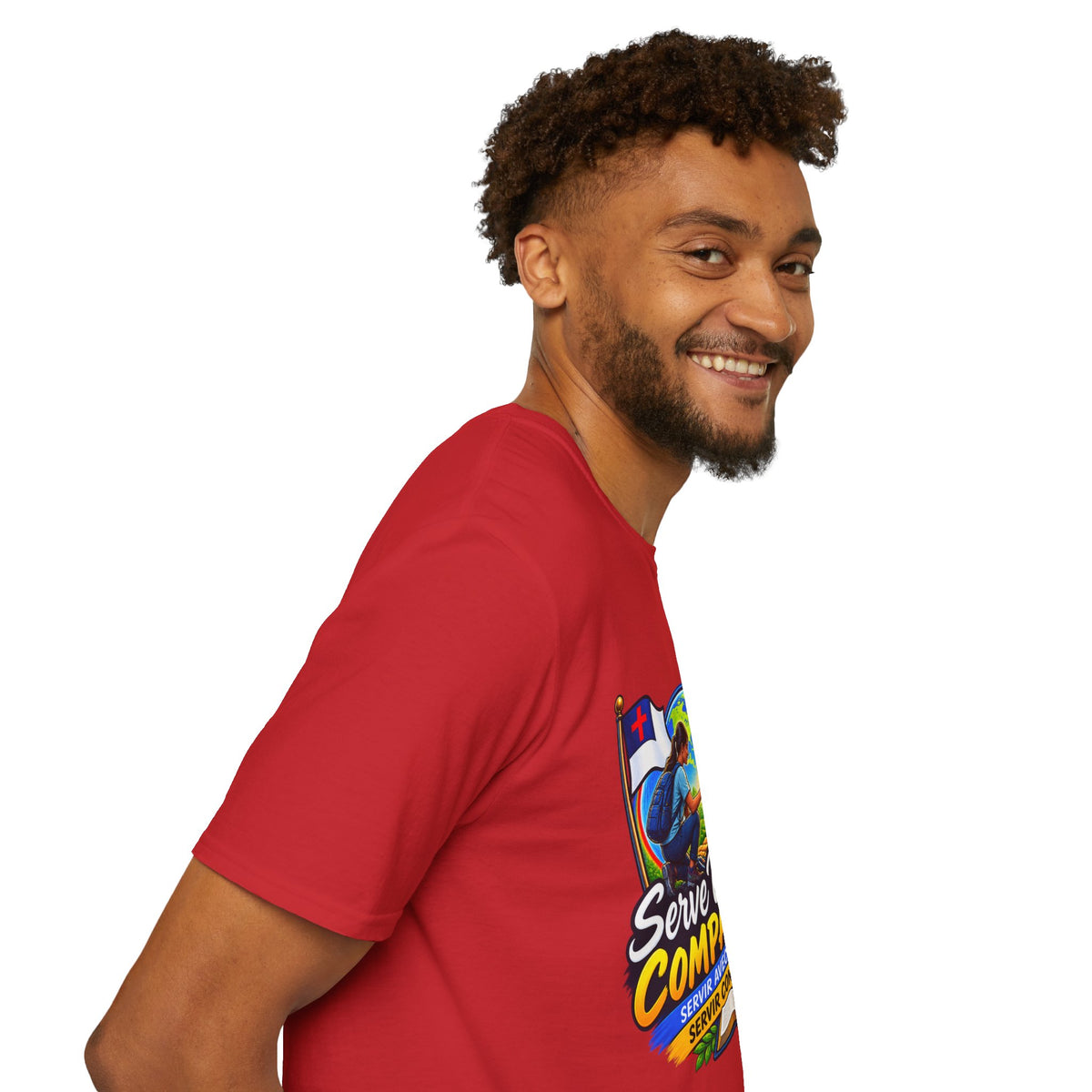 Serve With Compassion T-Shirt — Christian Faith-Based Volunteer Tee
