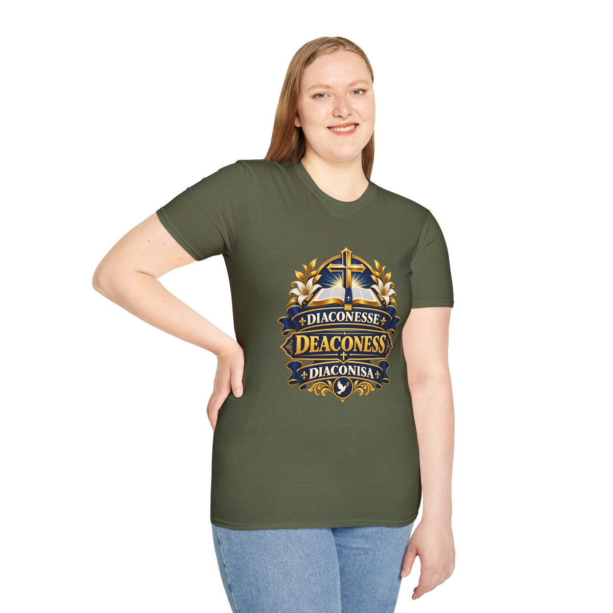 Deaconess Emblem T-Shirt — Faith-Based Christian Church Shirt