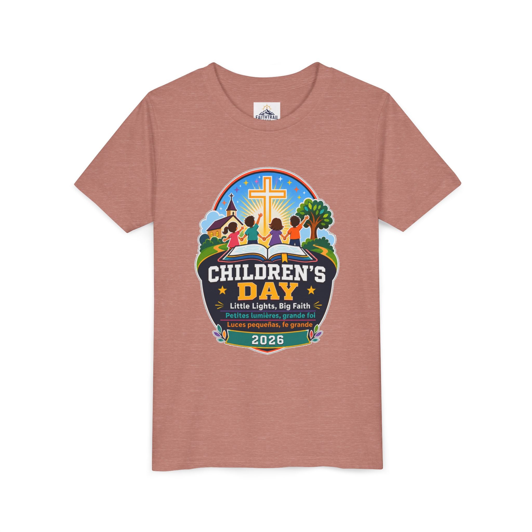 Children's Day Youth Tee – 'Little Lights, Big Faith' 2026 Church Kids T‑Shirt
