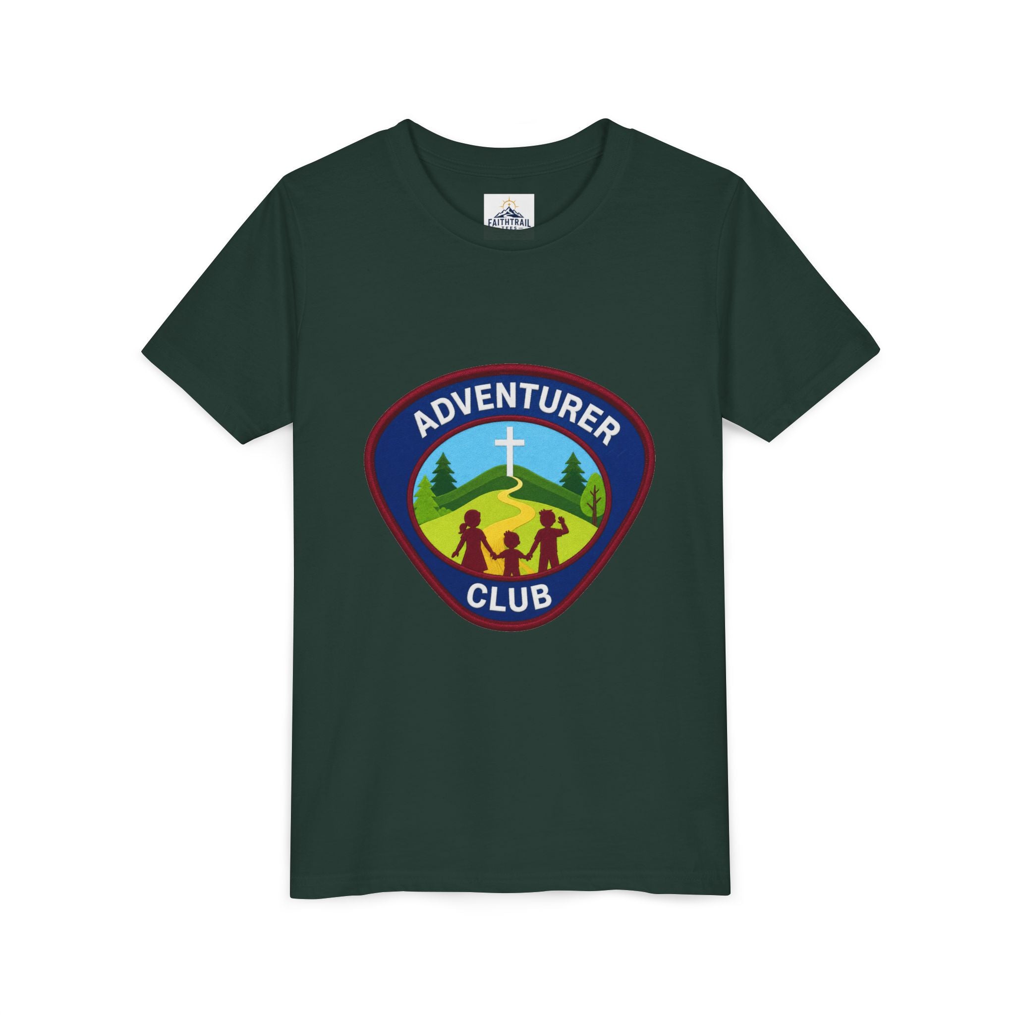 Adventurer Club Youth Tee – Christian Kids Outdoor Badge Shirt