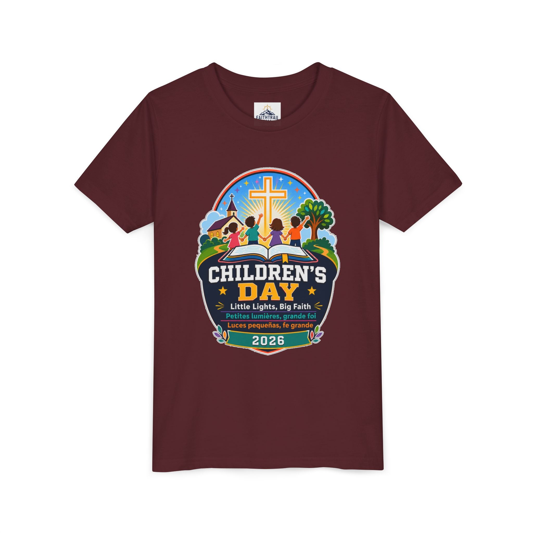 Children's Day Youth Tee – 'Little Lights, Big Faith' 2026 Church Kids T‑Shirt