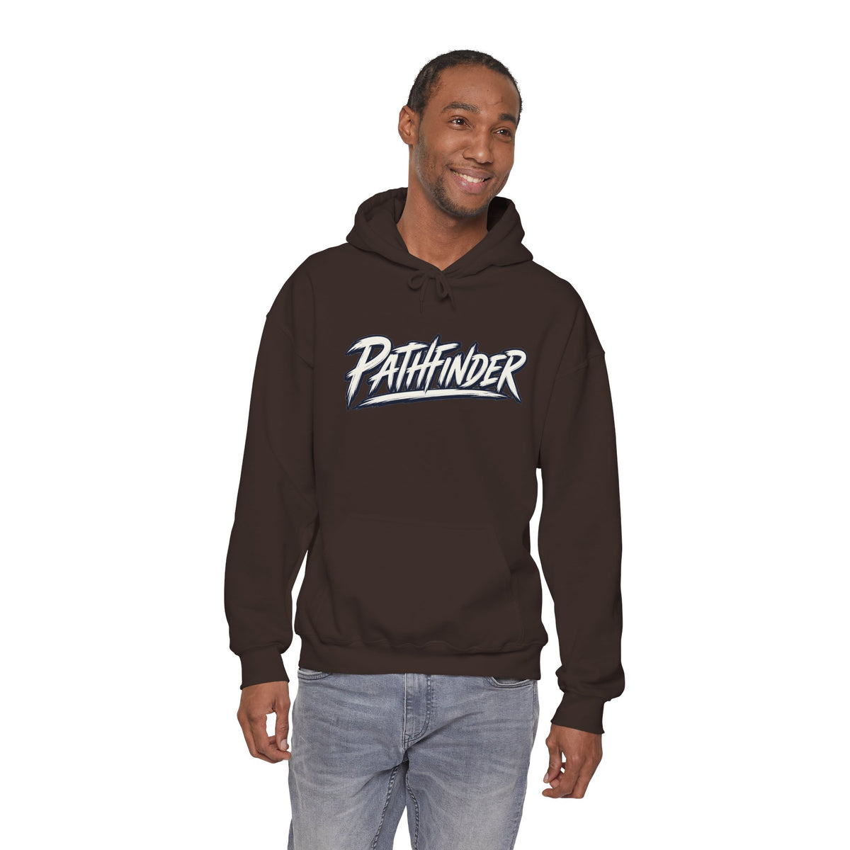 Pathfinder Graphic Hoodie — Retro Script Logo Pullover