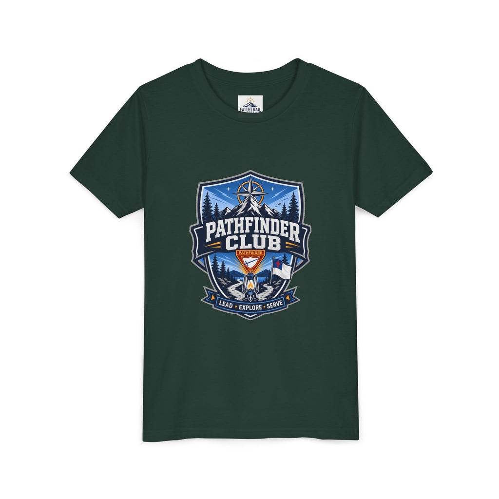 Conquistadores Camiseta para jóvenes | Camping Compass, Fogata, Pinos