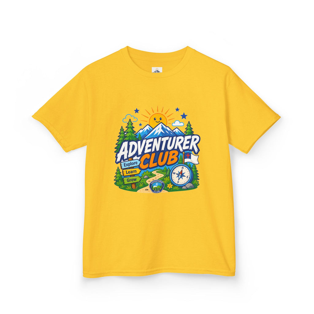 Adventurer Club Kids Tee | Camping Compass Sunrise Outdoors